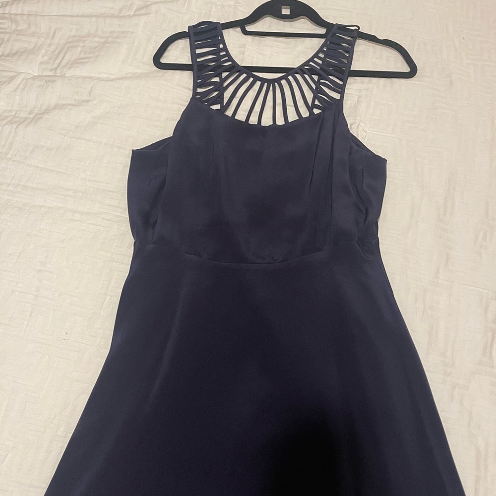 Gorgeous Navy silk Parker Dress